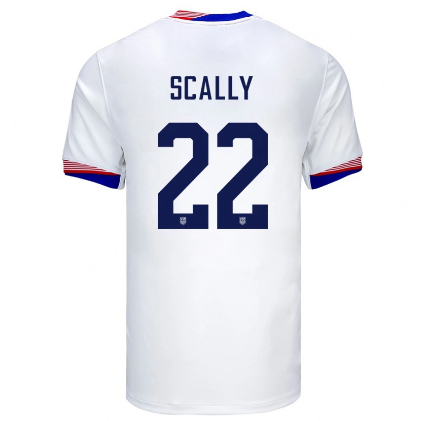 Danxen Men United States Joe Scally #22 White Home Jersey 24-26 T-Shirt