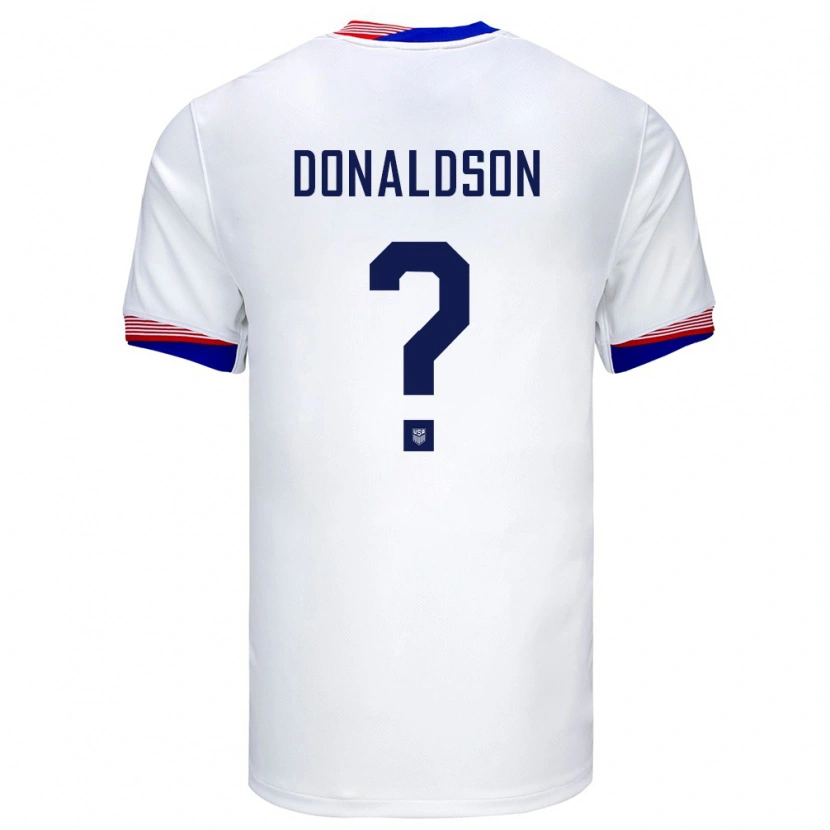 Danxen Men United States James Donaldson #0 White Home Jersey 24-26 T-Shirt