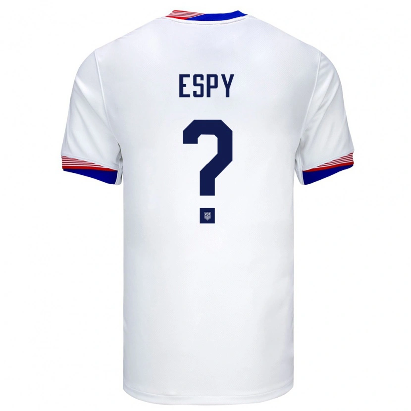Danxen Men United States Tyson Espy #0 White Home Jersey 24-26 T-Shirt