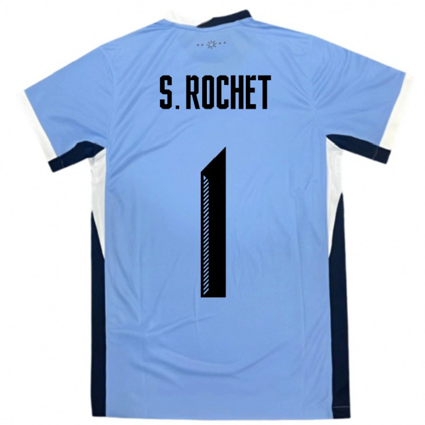 Danxen Men Uruguay Sergio Rochet #1 White Black Home Jersey 24-26 T-Shirt