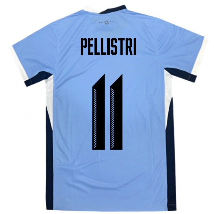 Danxen Men Uruguay Facundo Pellistri #11 White Black Home Jersey 24-26 T-Shirt