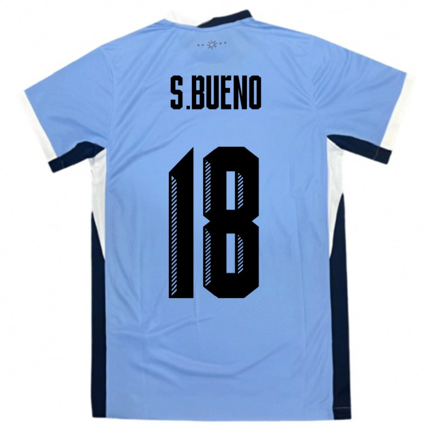 Danxen Men Uruguay Santiago Bueno #18 White Black Home Jersey 24-26 T-Shirt