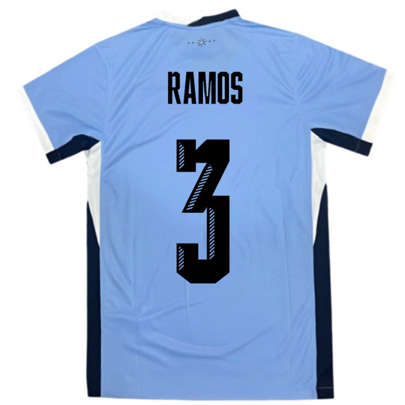 Danxen Men Uruguay Nicolás Ramos #3 White Black Home Jersey 24-26 T-Shirt
