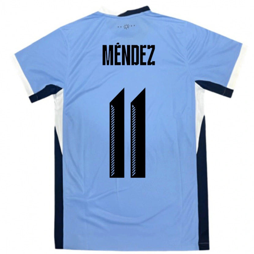 Danxen Men Uruguay Axel Méndez #11 White Black Home Jersey 24-26 T-Shirt