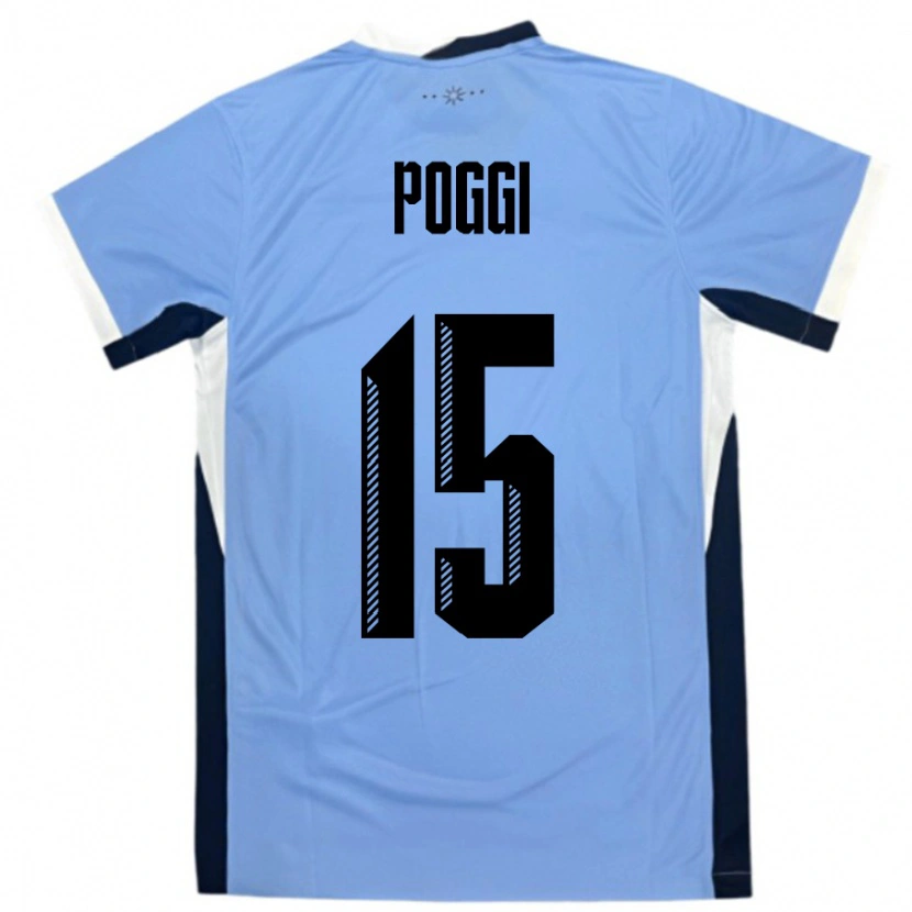 Danxen Men Uruguay Vicente Poggi #15 White Black Home Jersey 24-26 T-Shirt