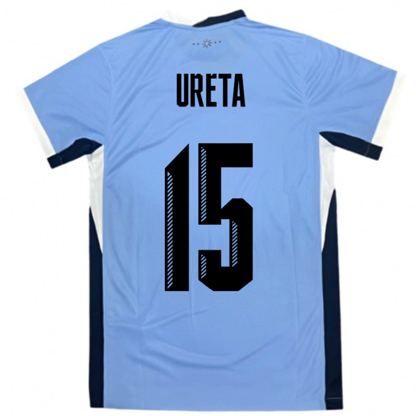 Danxen Men Uruguay Mateo Ureta #15 White Black Home Jersey 24-26 T-Shirt