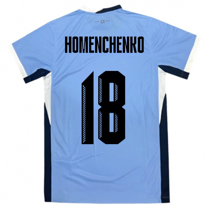 Danxen Men Uruguay Santiago Homenchenko #18 White Black Home Jersey 24-26 T-Shirt