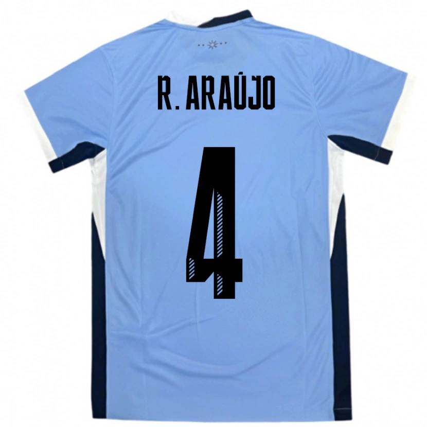 Danxen Men Uruguay Ronald Araujo #4 White Black Home Jersey 24-26 T-Shirt