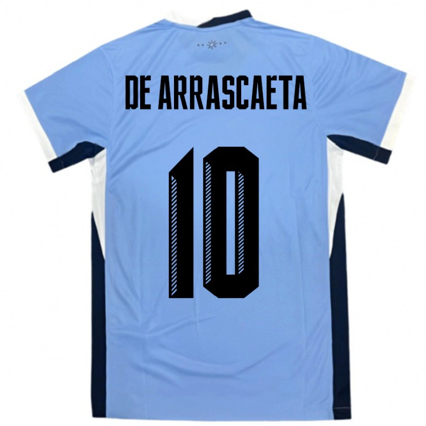 Danxen Men Uruguay Giorgian De Arrascaeta #10 White Black Home Jersey 24-26 T-Shirt