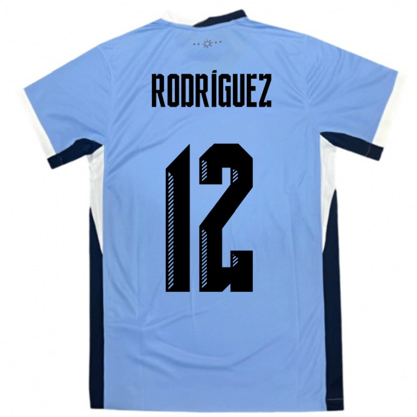 Danxen Men Uruguay Randall Rodriguez #12 White Black Home Jersey 24-26 T-Shirt