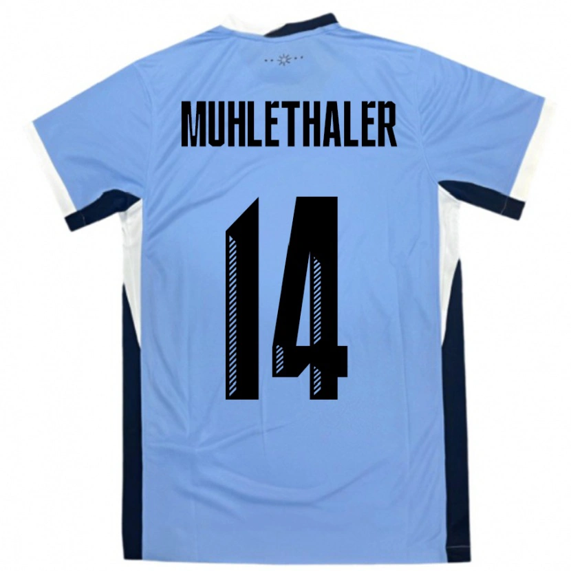 Danxen Men Uruguay Stiven Muhlethaler #14 White Black Home Jersey 24-26 T-Shirt