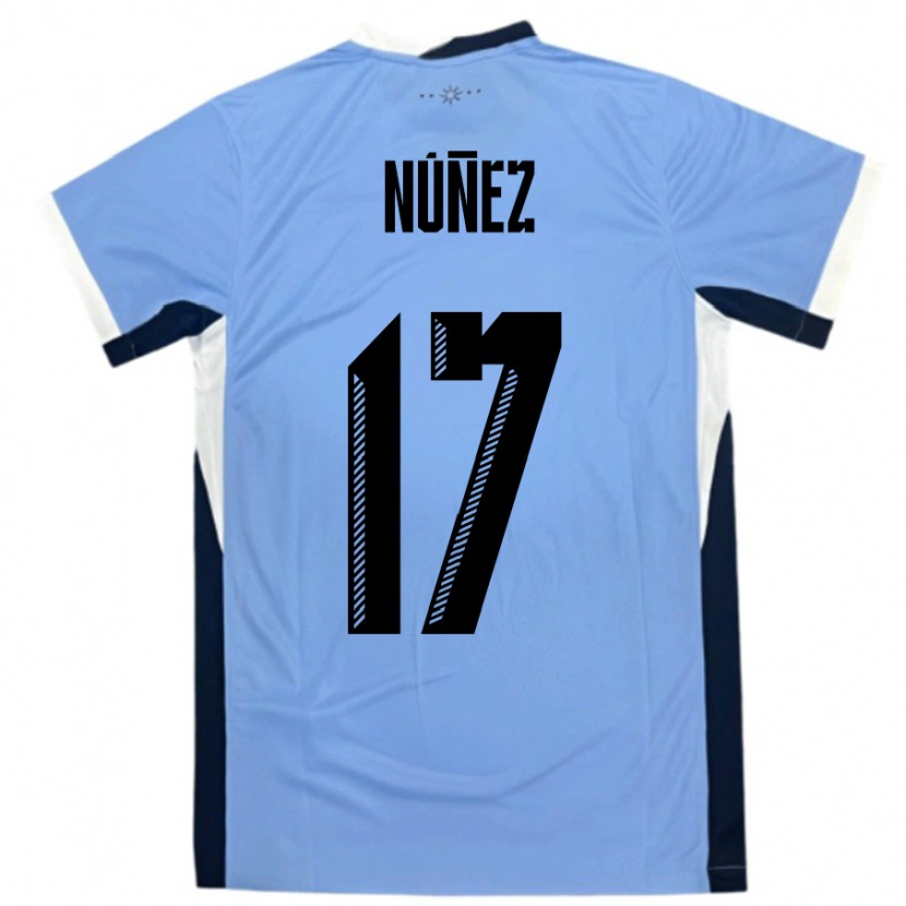 Danxen Men Uruguay Facundo Nunez #17 White Black Home Jersey 24-26 T-Shirt