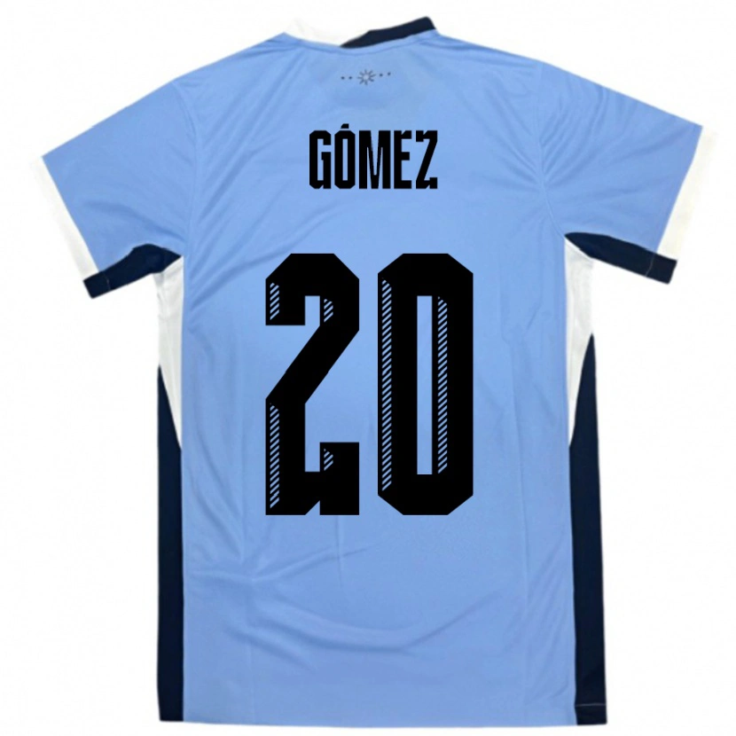 Danxen Men Uruguay Luciana Gomez #20 White Black Home Jersey 24-26 T-Shirt