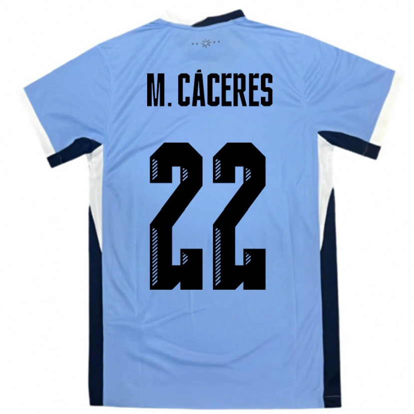 Danxen Men Uruguay Martin Caceres #22 White Black Home Jersey 24-26 T-Shirt