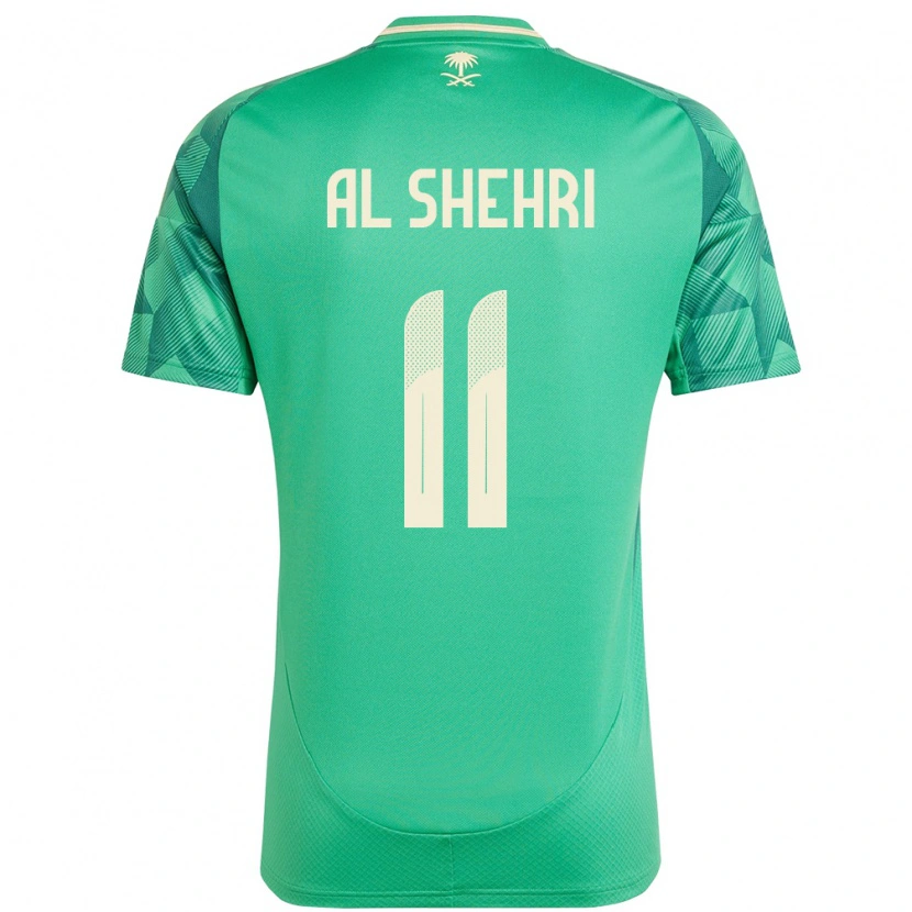 Danxen Men Saudi Arabia Saleh Al-Shehri #11 Green Home Jersey 24-26 T-Shirt