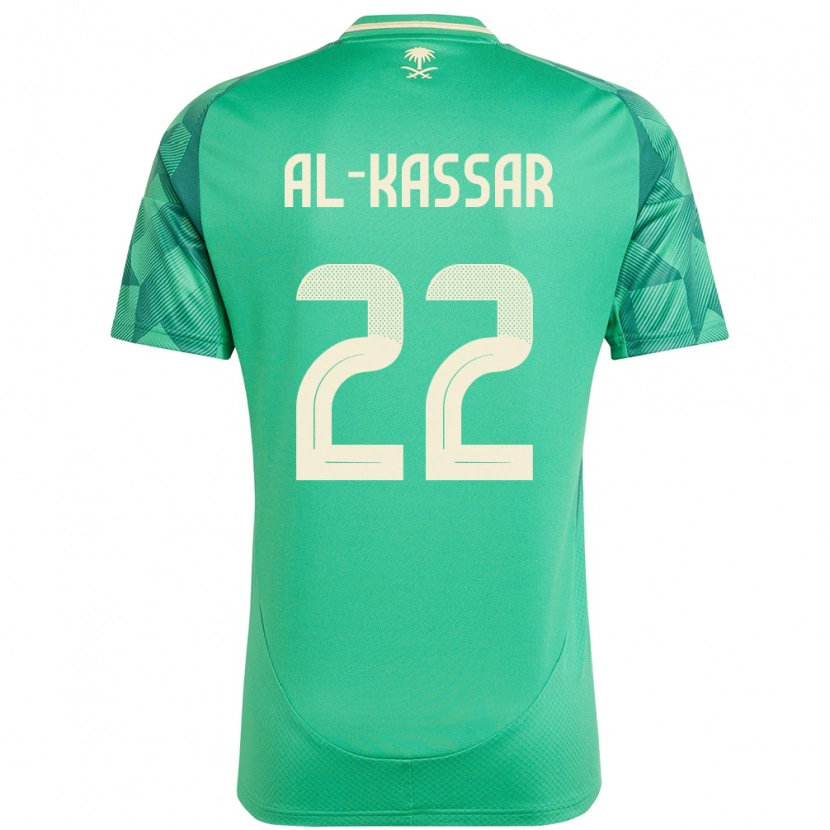 Danxen Men Saudi Arabia Ahmed Al-Kassar #22 Green Home Jersey 24-26 T-Shirt