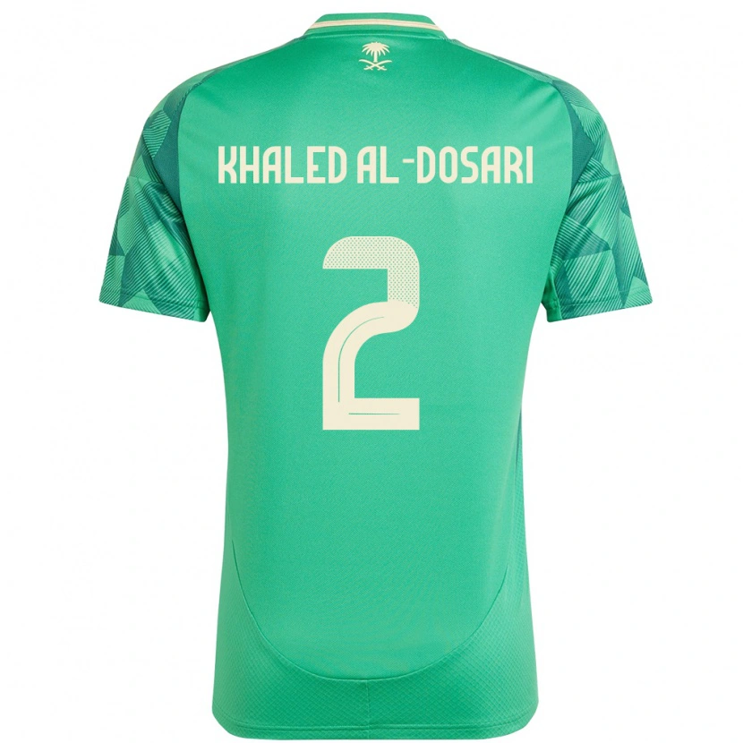 Danxen Men Saudi Arabia Yazeed Khaled Al-Dosari #2 Green Home Jersey 24-26 T-Shirt