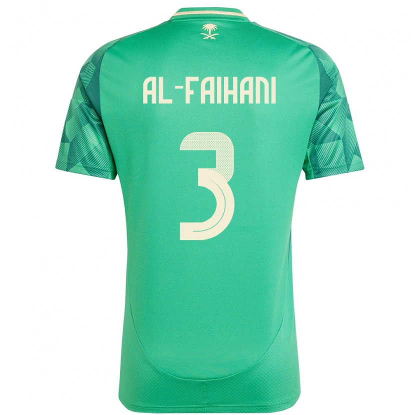 Danxen Men Saudi Arabia Nasser Al-Faihani #3 Green Home Jersey 24-26 T-Shirt