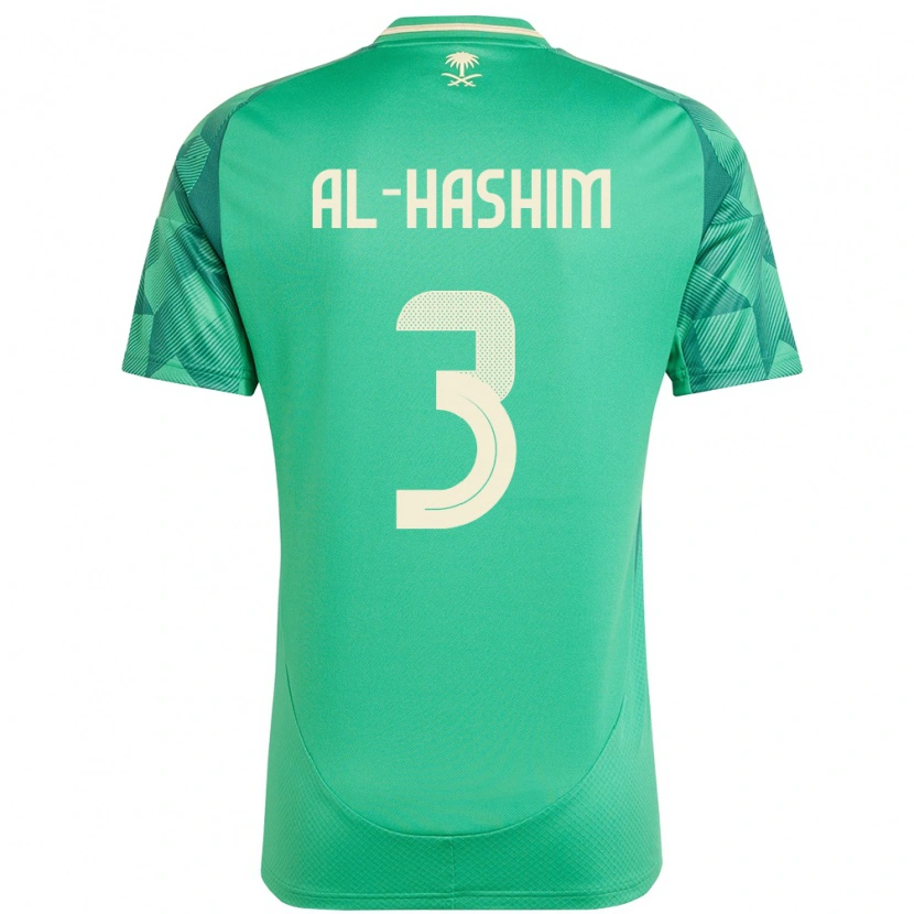 Danxen Men Saudi Arabia Jawad Al-Hashim #3 Green Home Jersey 24-26 T-Shirt
