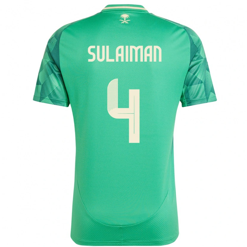 Danxen Men Saudi Arabia Mohammed Sulaiman #4 Green Home Jersey 24-26 T-Shirt