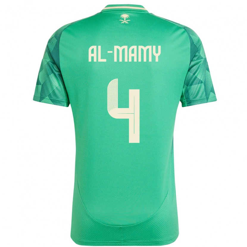 Danxen Men Saudi Arabia Abdulrahman Al-Mamy #4 Green Home Jersey 24-26 T-Shirt