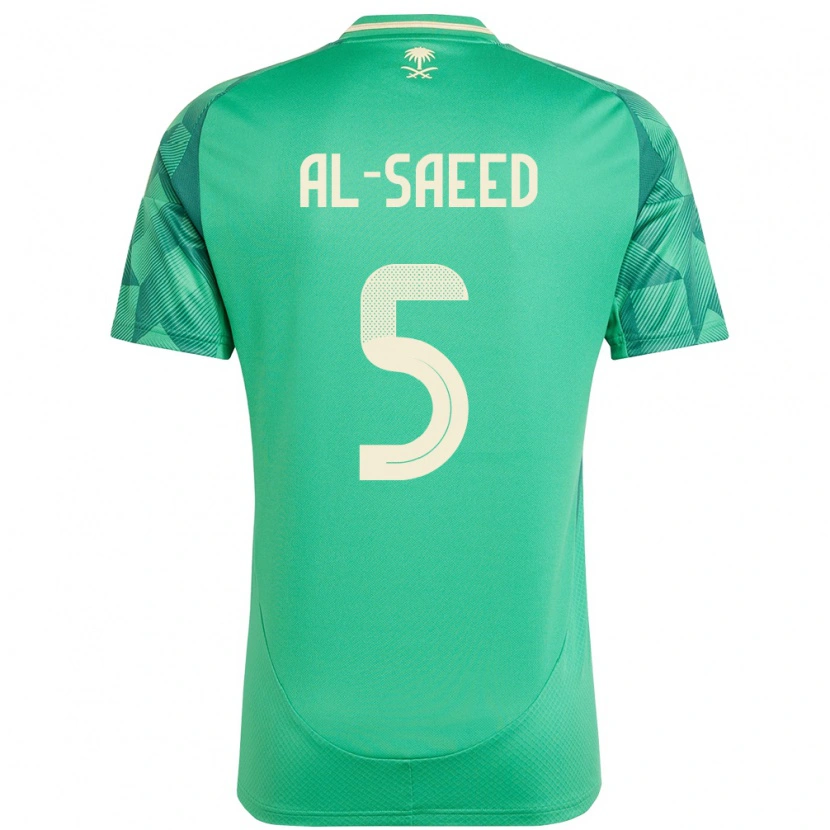 Danxen Men Saudi Arabia Turki Al-Saeed #5 Green Home Jersey 24-26 T-Shirt