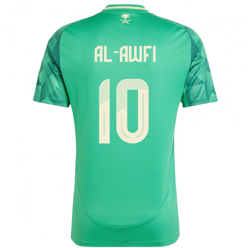 Danxen Men Saudi Arabia Al-Walid Al-Awfi #10 Green Home Jersey 24-26 T-Shirt