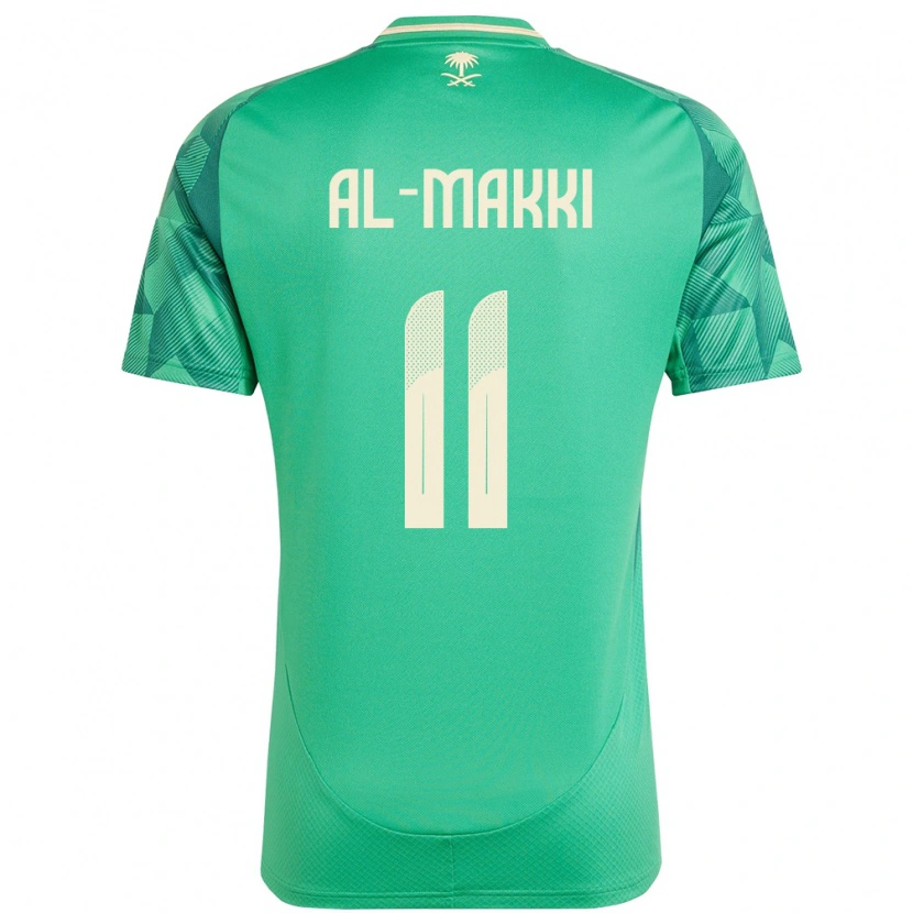 Danxen Men Saudi Arabia Ali Al-Makki #11 Green Home Jersey 24-26 T-Shirt