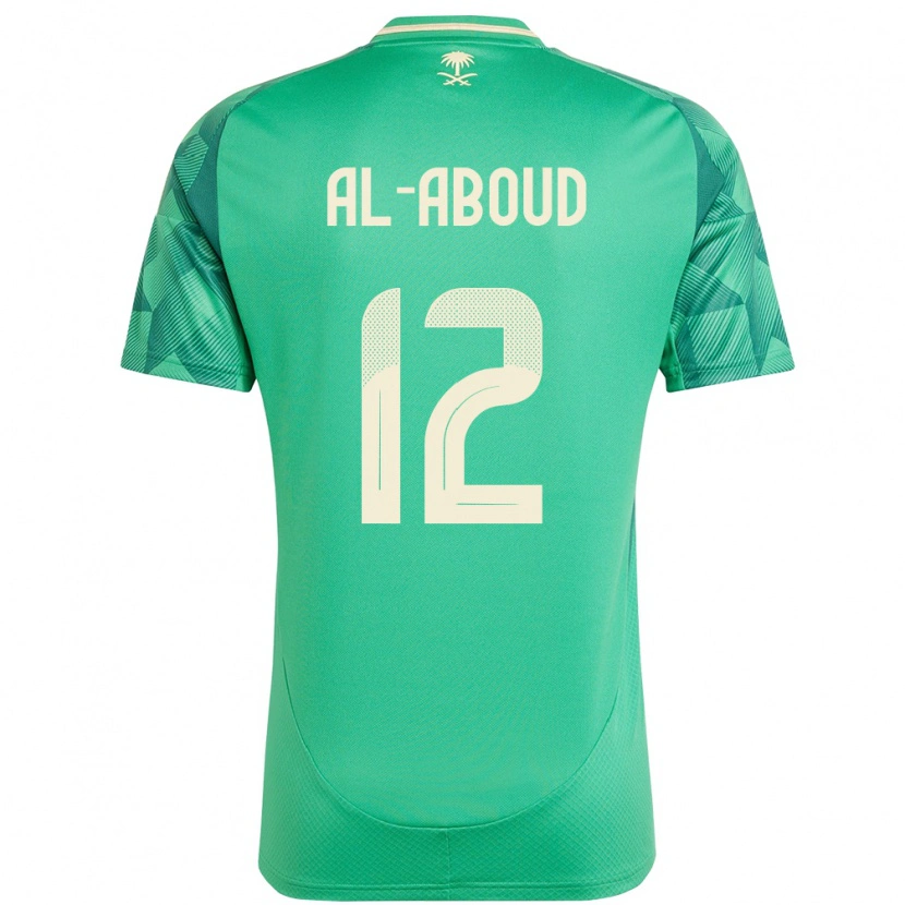 Danxen Men Saudi Arabia Mehdi Al-Aboud #12 Green Home Jersey 24-26 T-Shirt