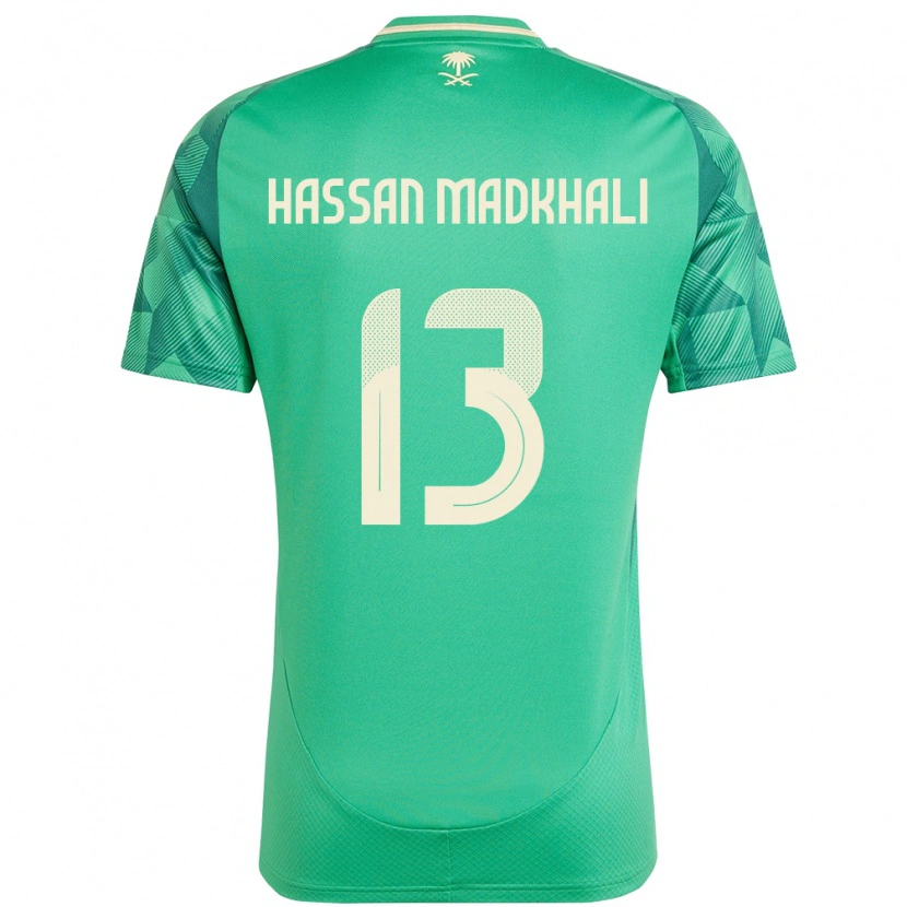 Danxen Men Saudi Arabia Mohammed Hassan Madkhali #13 Green Home Jersey 24-26 T-Shirt