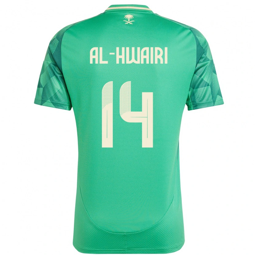 Danxen Men Saudi Arabia Nawaf Al-Hwairi #14 Green Home Jersey 24-26 T-Shirt