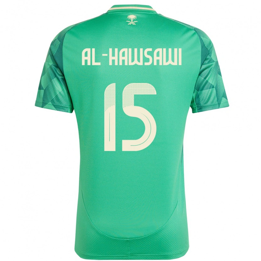Danxen Men Saudi Arabia Suhayb Al-Hawsawi #15 Green Home Jersey 24-26 T-Shirt