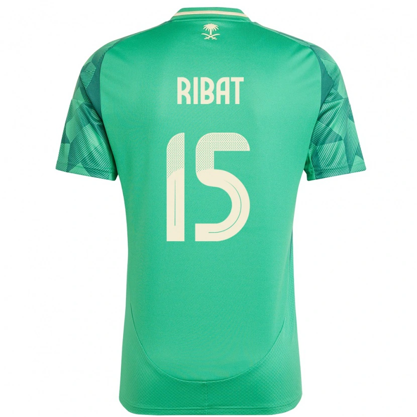Danxen Men Saudi Arabia Abdulaziz Ribat #15 Green Home Jersey 24-26 T-Shirt