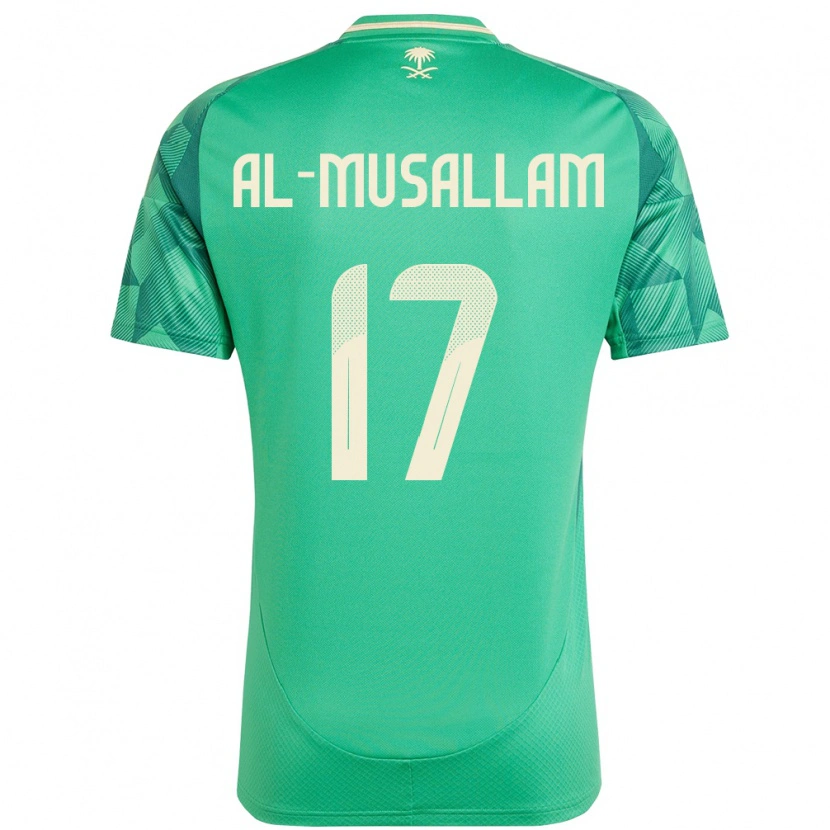 Danxen Men Saudi Arabia Hassan Al-Musallam #17 Green Home Jersey 24-26 T-Shirt