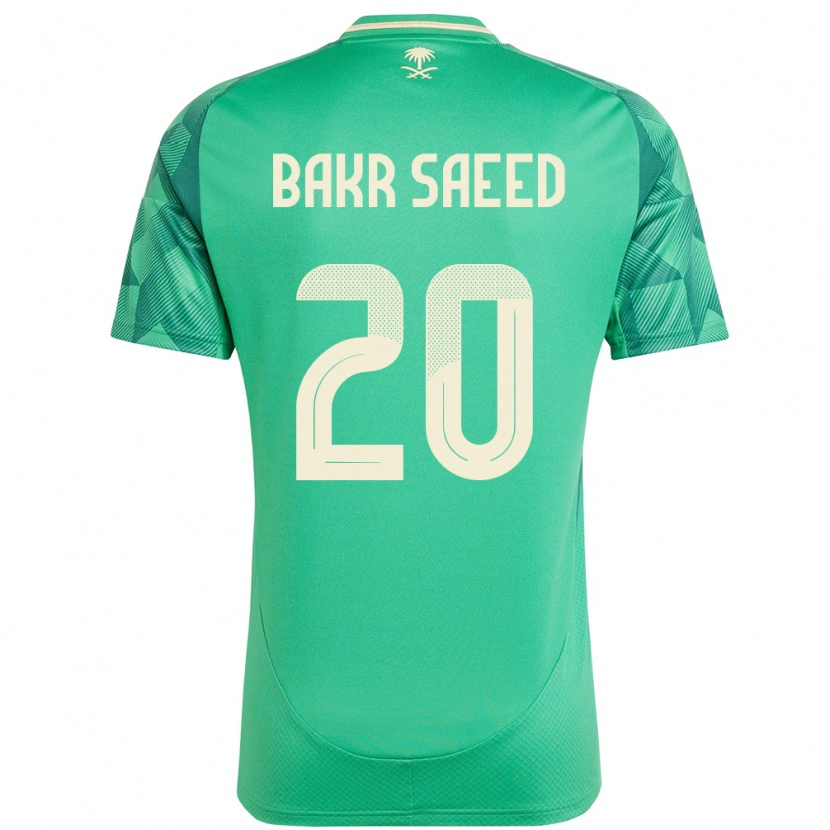 Danxen Men Saudi Arabia Abu Bakr Saeed #20 Green Home Jersey 24-26 T-Shirt