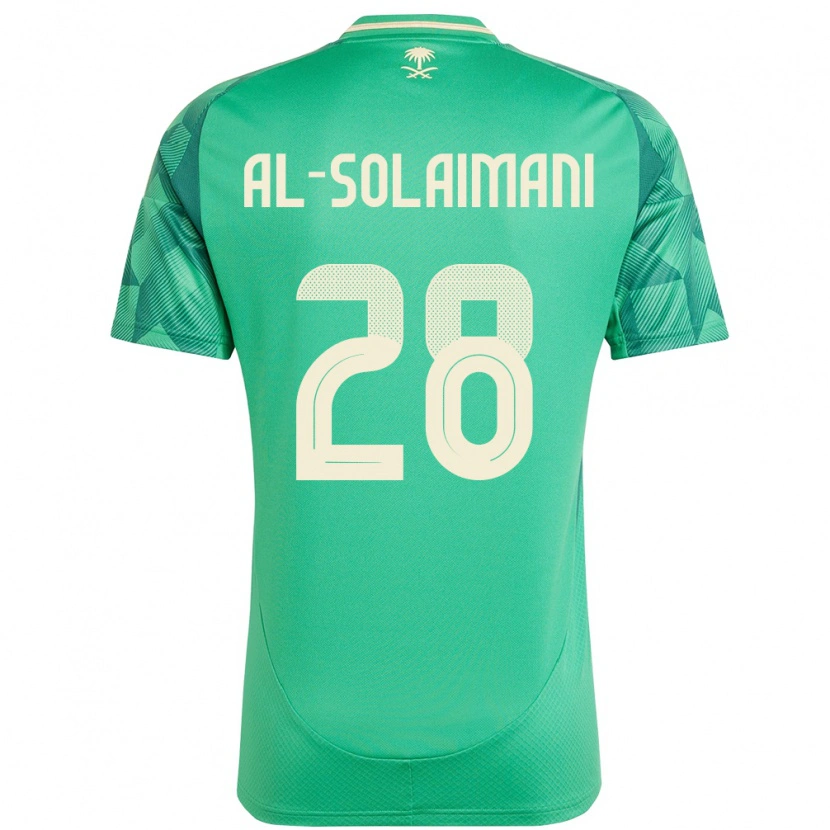 Danxen Men Saudi Arabia Solaiman Al-Solaimani #28 Green Home Jersey 24-26 T-Shirt