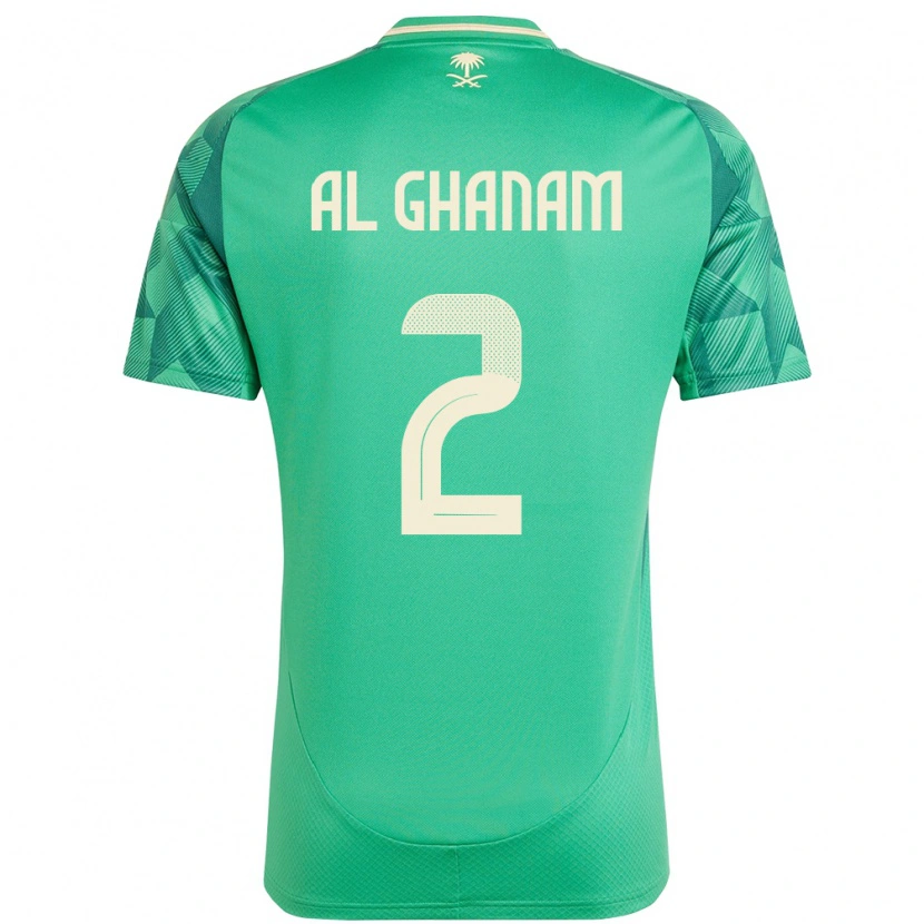 Danxen Men Saudi Arabia Sultan Al Ghanam #2 Green Home Jersey 24-26 T-Shirt
