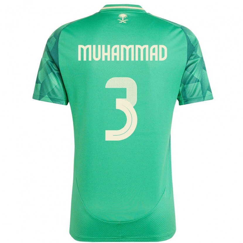 Danxen Men Saudi Arabia Lin Muhammad #3 Green Home Jersey 24-26 T-Shirt