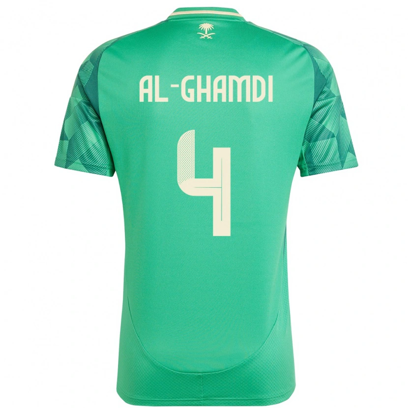 Danxen Men Saudi Arabia Talah Al Ghamdi #4 Green Home Jersey 24-26 T-Shirt