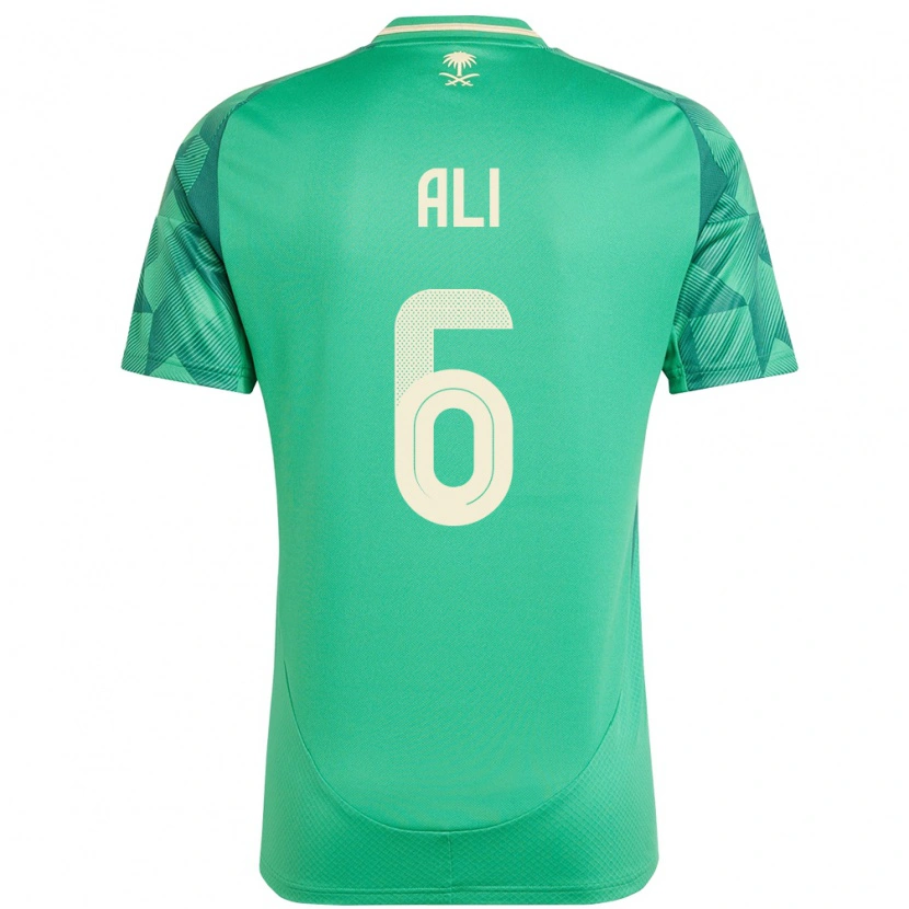 Danxen Men Saudi Arabia Amjad Ali #6 Green Home Jersey 24-26 T-Shirt