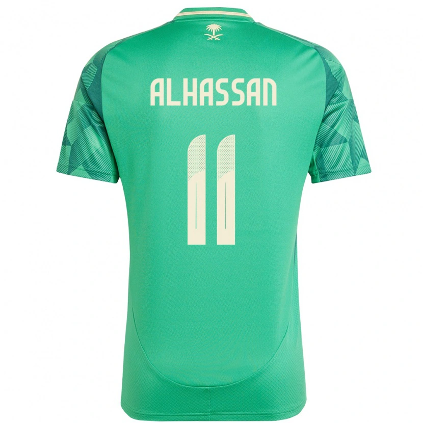 Danxen Men Saudi Arabia Abbas Alhassan #11 Green Home Jersey 24-26 T-Shirt