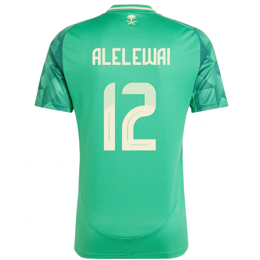Danxen Men Saudi Arabia Abdulaziz Alelewai #12 Green Home Jersey 24-26 T-Shirt