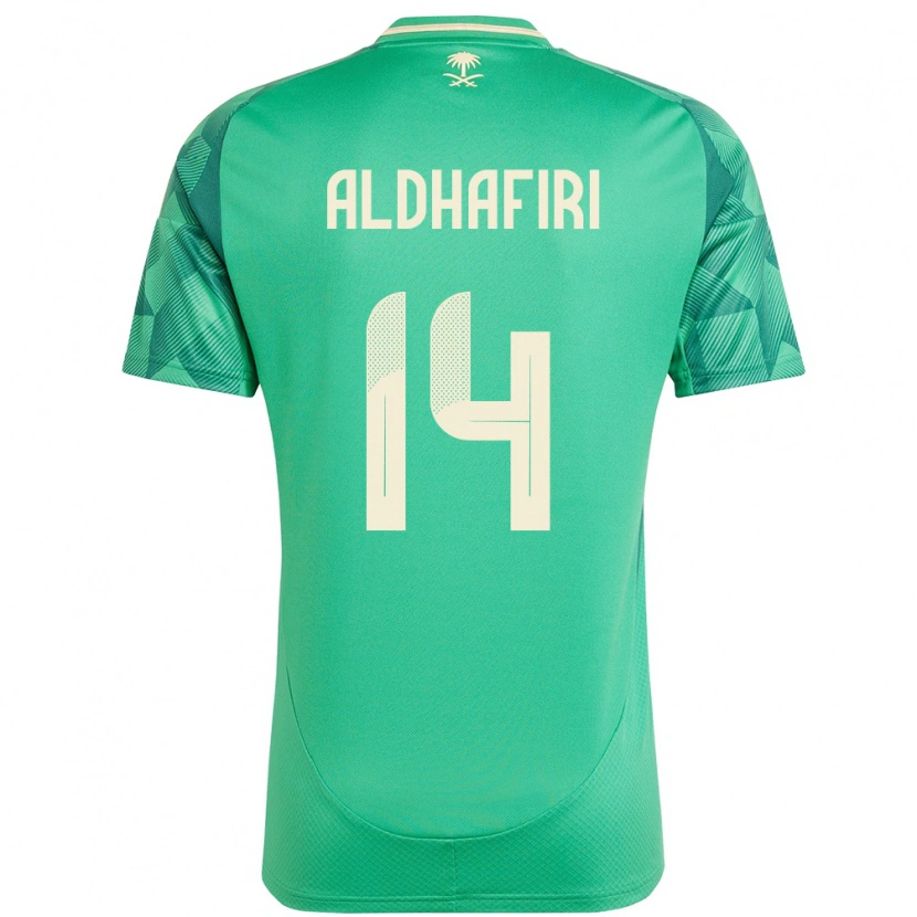 Danxen Men Saudi Arabia Jathob Aldhafiri #14 Green Home Jersey 24-26 T-Shirt