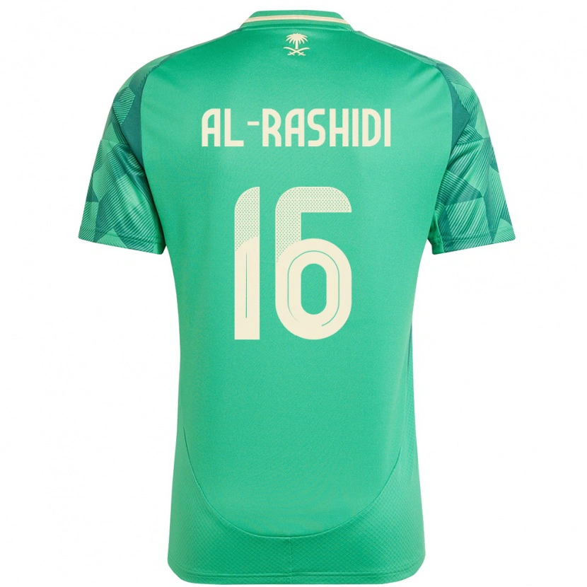 Danxen Men Saudi Arabia Mohammed Al Rashidi #16 Green Home Jersey 24-26 T-Shirt