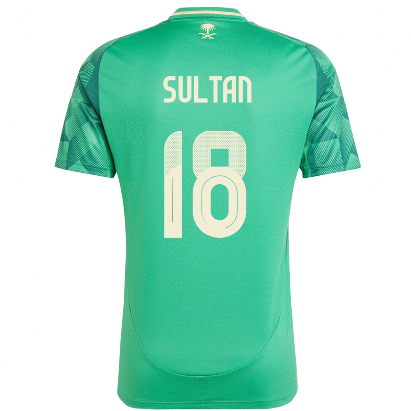 Danxen Men Saudi Arabia Qasim Sultan #18 Green Home Jersey 24-26 T-Shirt