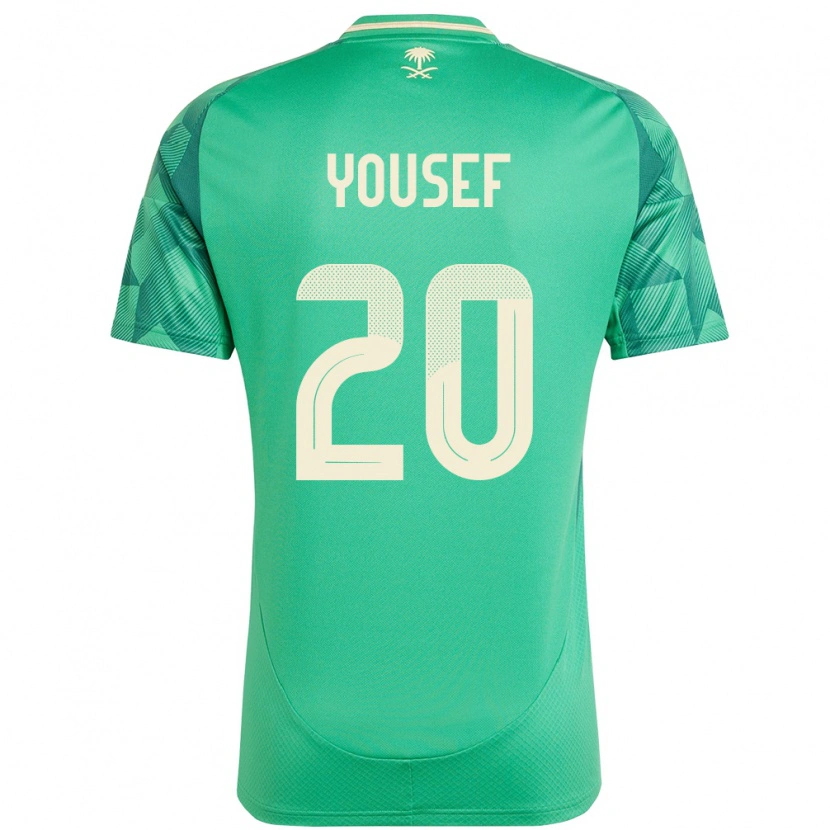 Danxen Men Saudi Arabia Fares Yousef #20 Green Home Jersey 24-26 T-Shirt