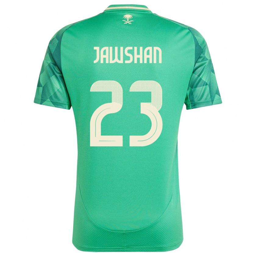Danxen Men Saudi Arabia Yazeed Jawshan #23 Green Home Jersey 24-26 T-Shirt