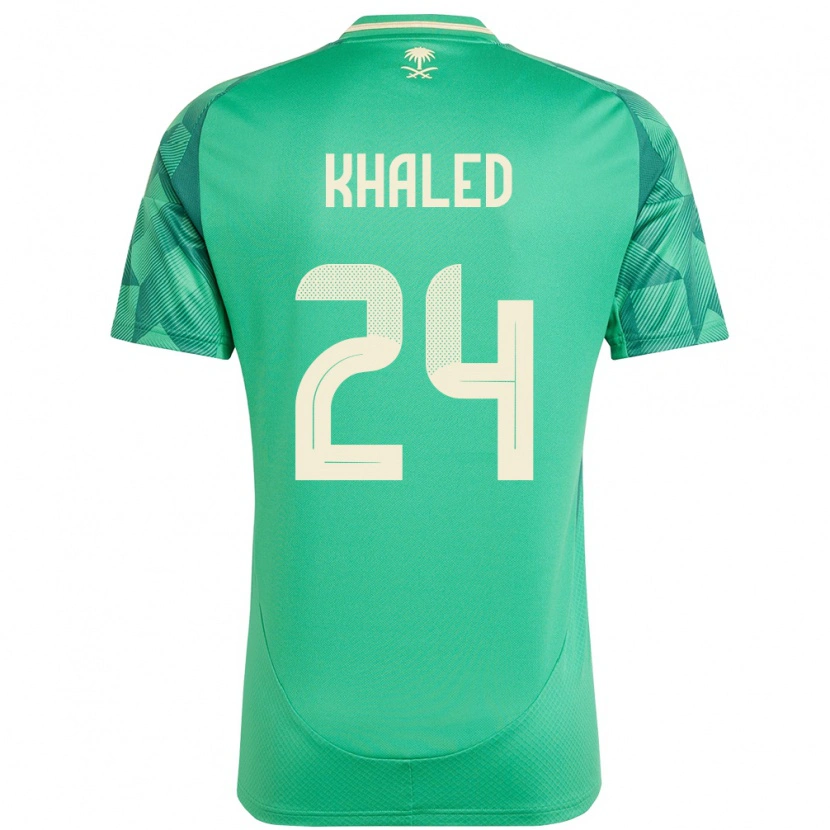 Danxen Men Saudi Arabia Atheer Khaled #24 Green Home Jersey 24-26 T-Shirt