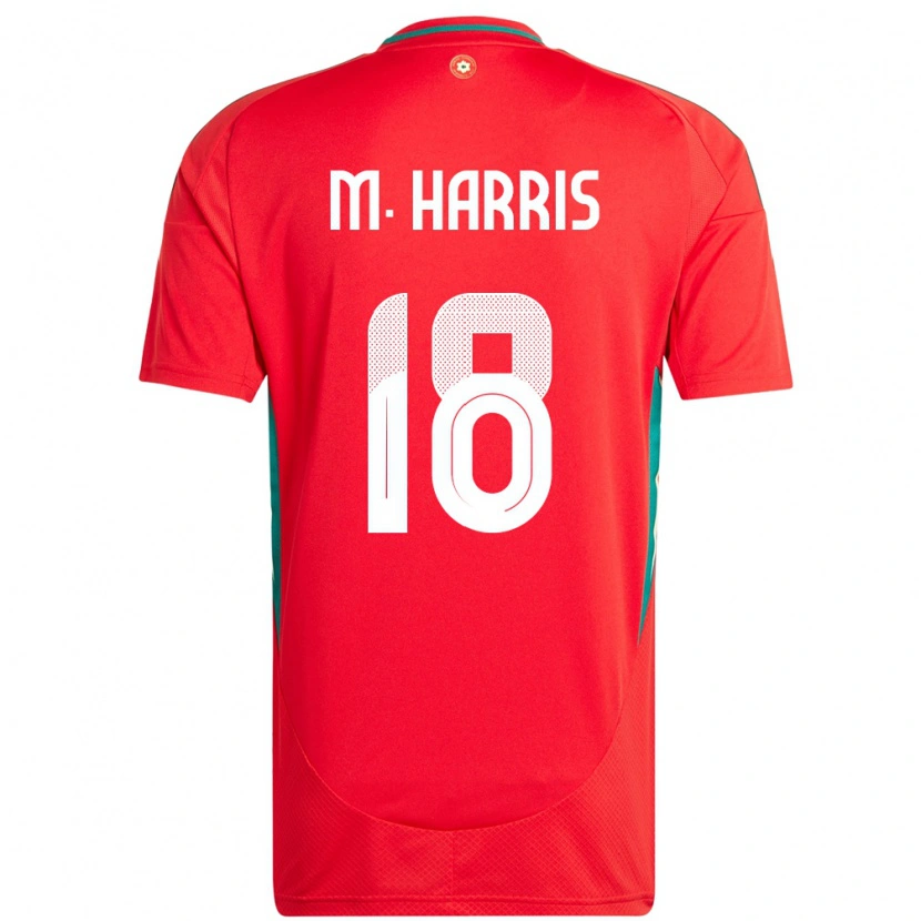Danxen Men Wales Mark Harris #18 Red Home Jersey 24-26 T-Shirt