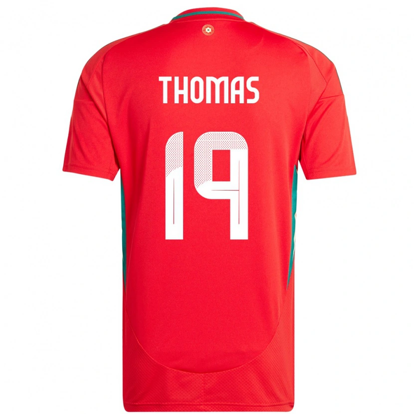Danxen Men Wales Sorba Thomas #19 Red Home Jersey 24-26 T-Shirt